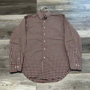 Lauren Ralph Lauren Red Mens 15.5‎ 35/35 M Plaid Classic Non Iron Shirt Tartan